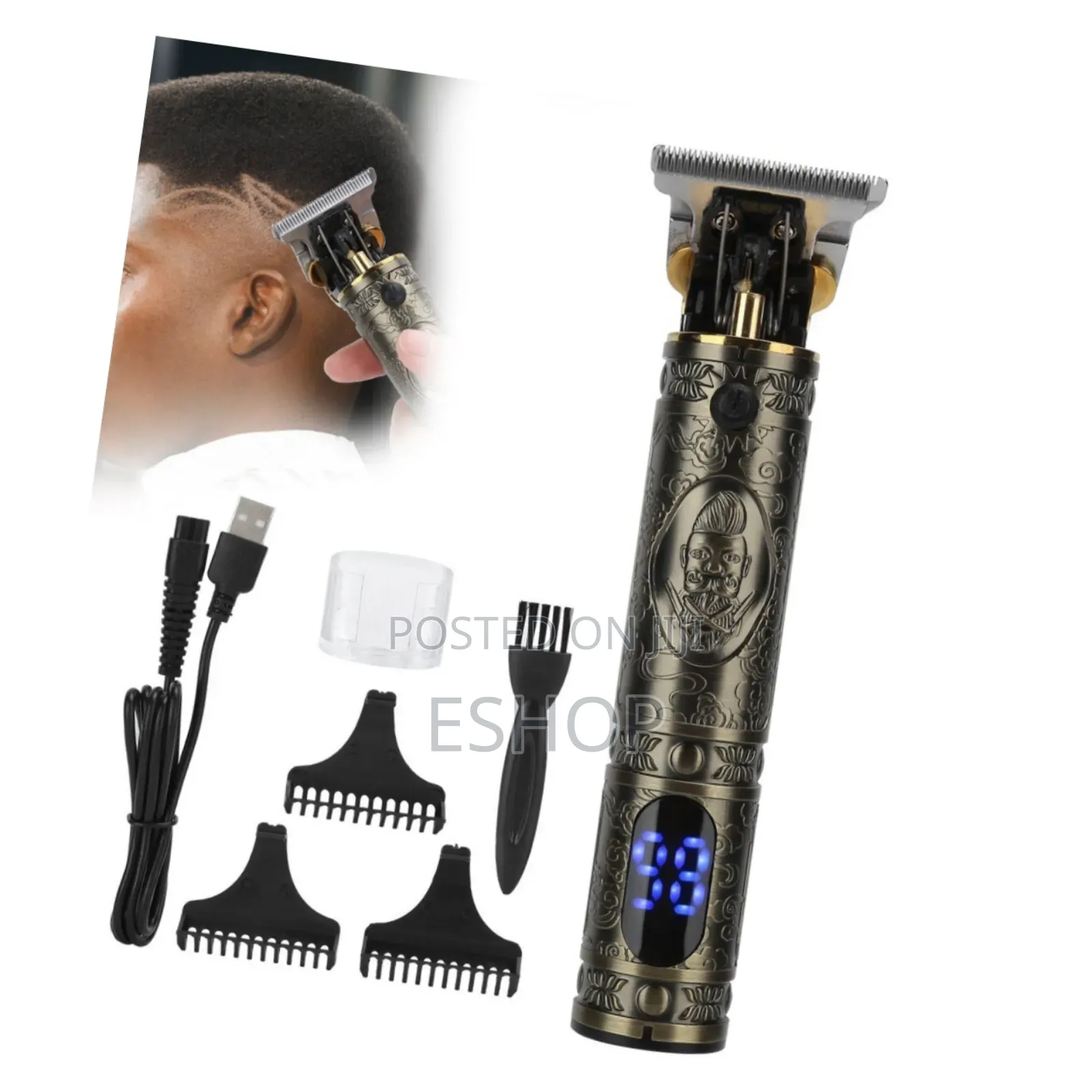 **Long-Lasting Battery Hair Clipper – Kemei Pro**