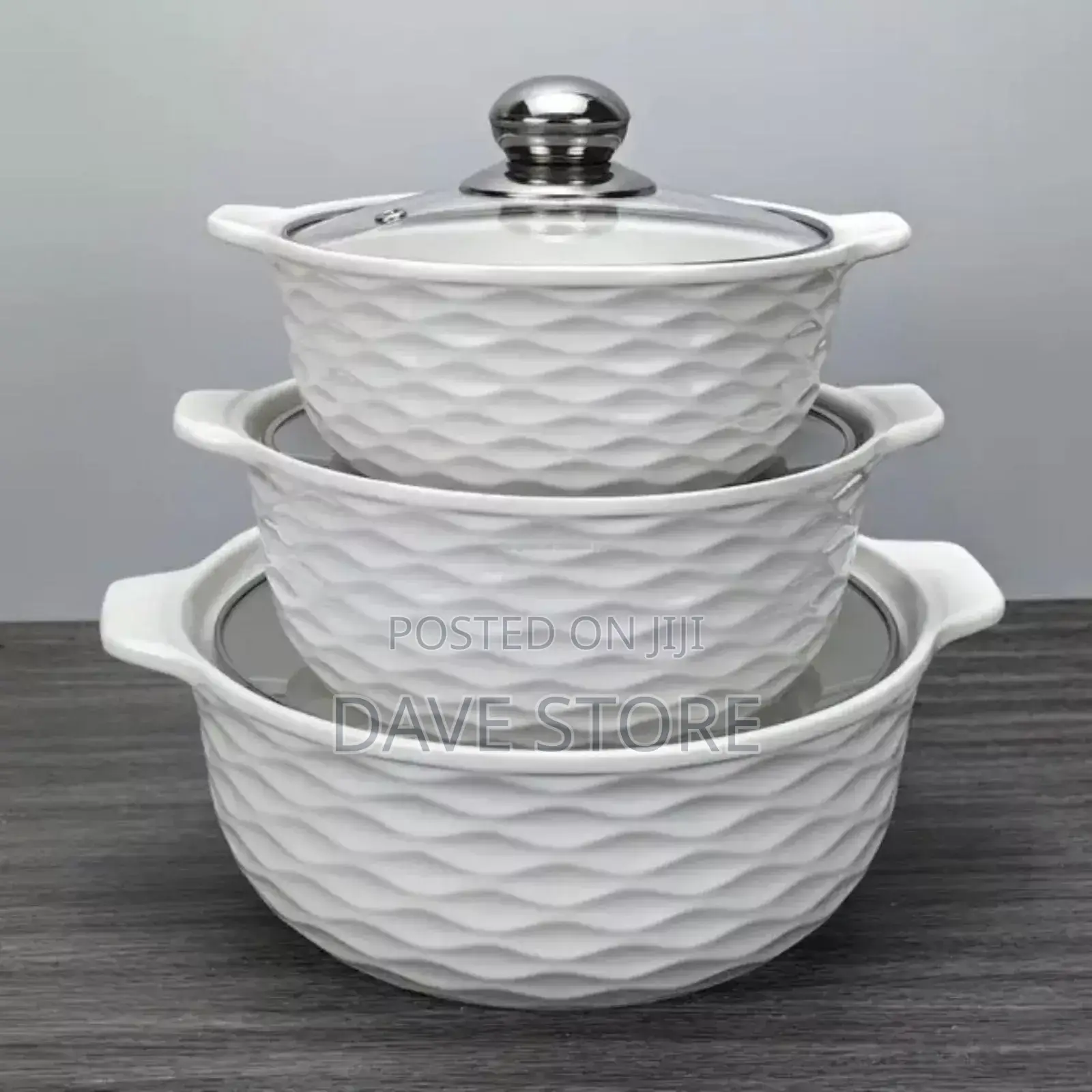 Porcelain Soup Pot 3 Pieces