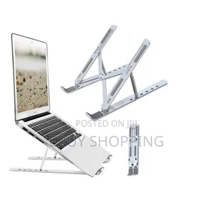 Photo - **High-quality Metal Laptop Stand – Foldable Durable!**