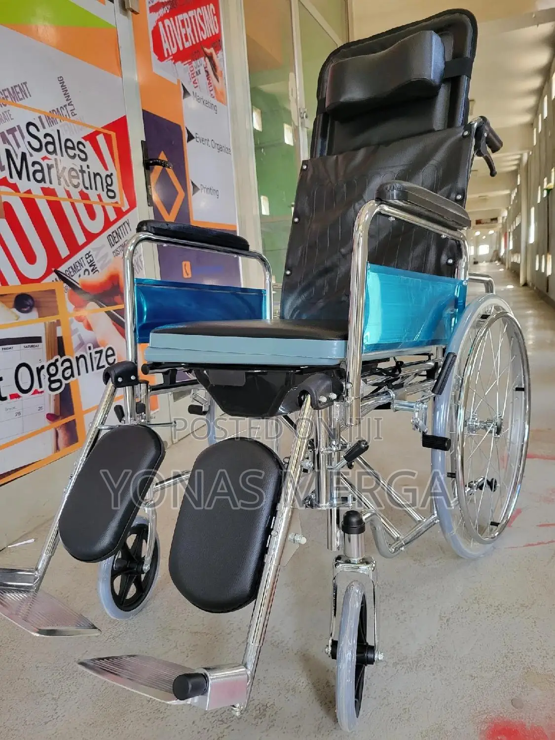 Reclining Commode Wheelchairآإwheelchairةةwheelchairوزዊልቼር