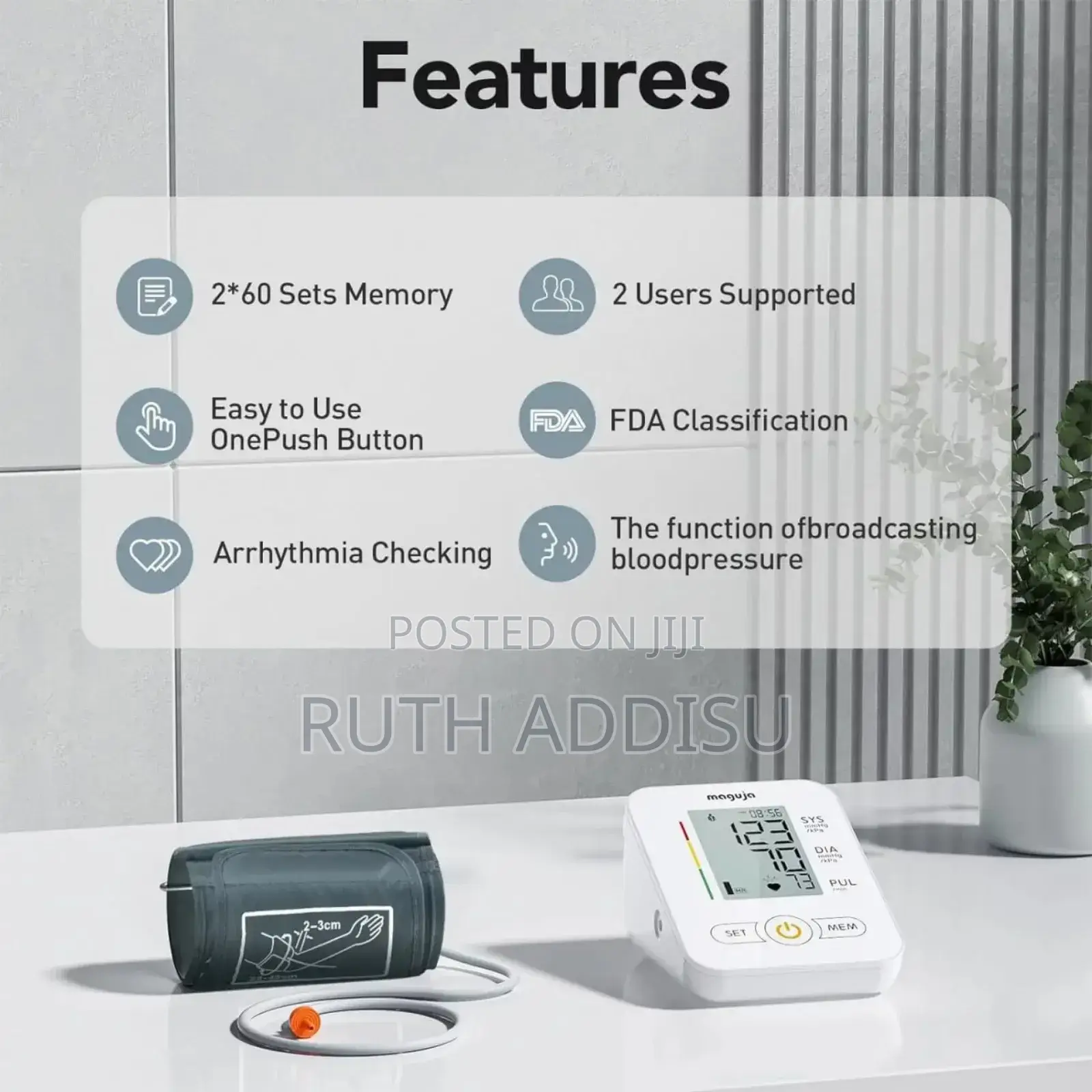 Blood Pressuer Monitor Digital Bp本人medical Blood Pressure Bp