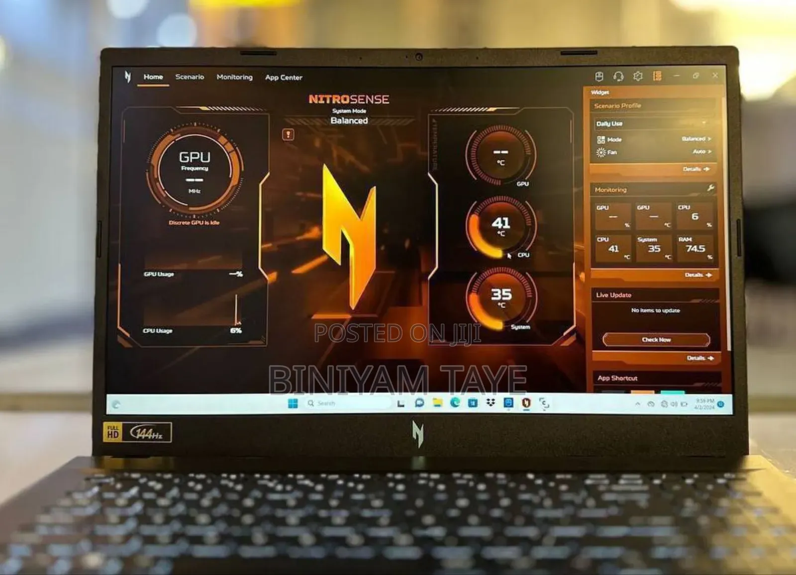 New Laptop Acer Aspire v Nitro 16GB AMD Ryzen 7 SSD 1T