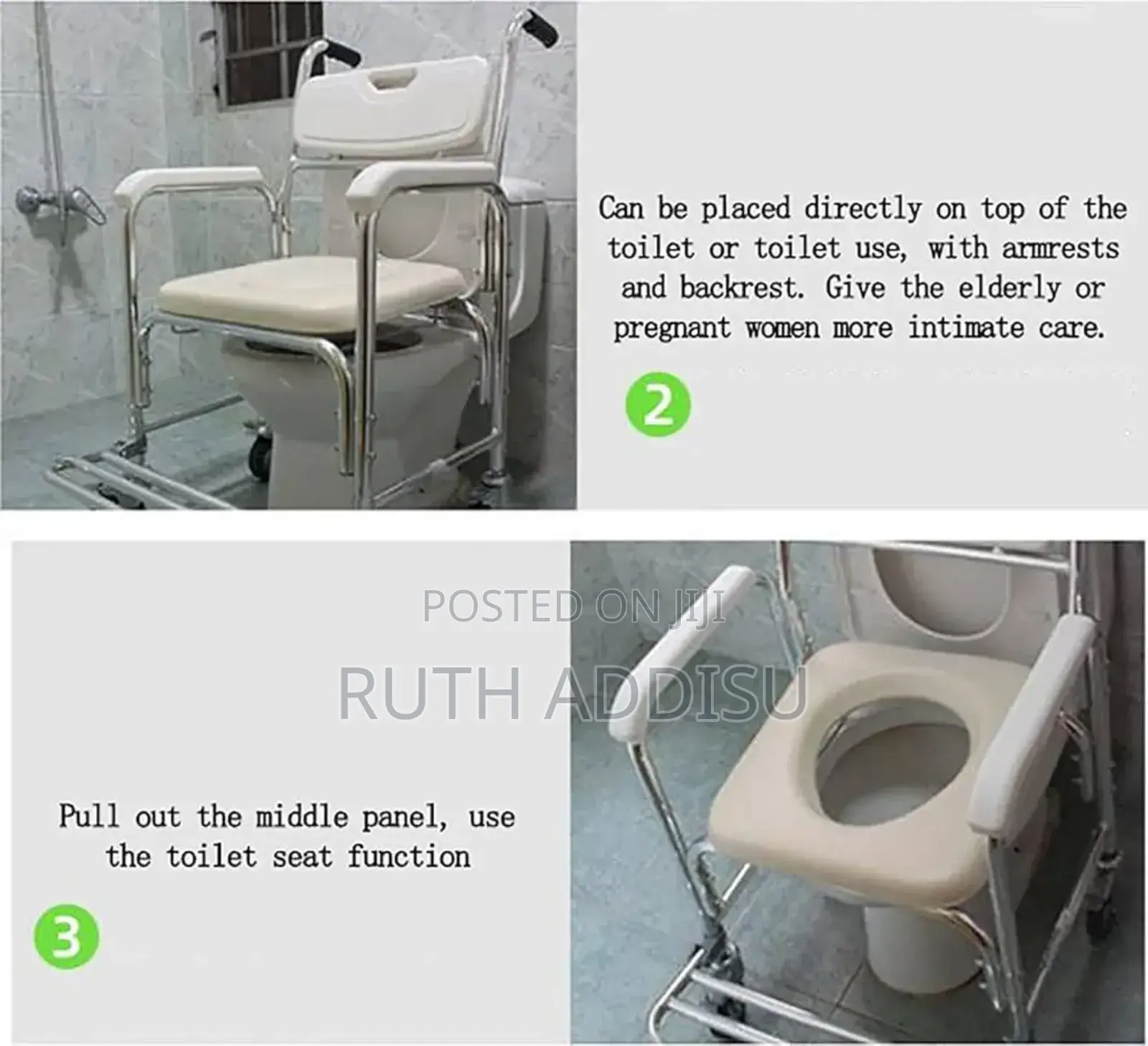 Medical Commode Chair木太toilet Seat With Wheel Commode Chair