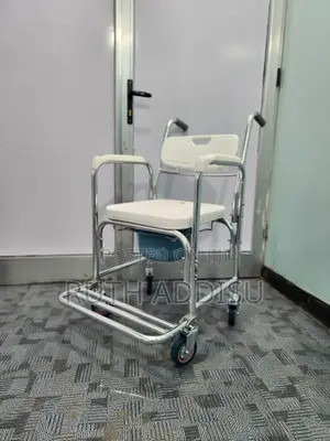 Toilet Chair Commode Mini Wheel White Washable Chair Poty