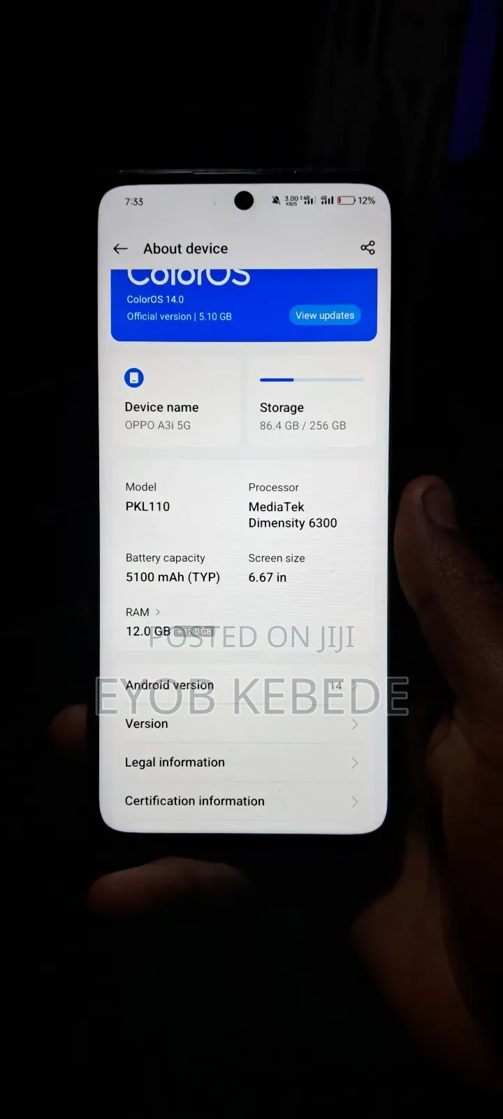 New Oppo A3 Pro 5G 256 GB Black