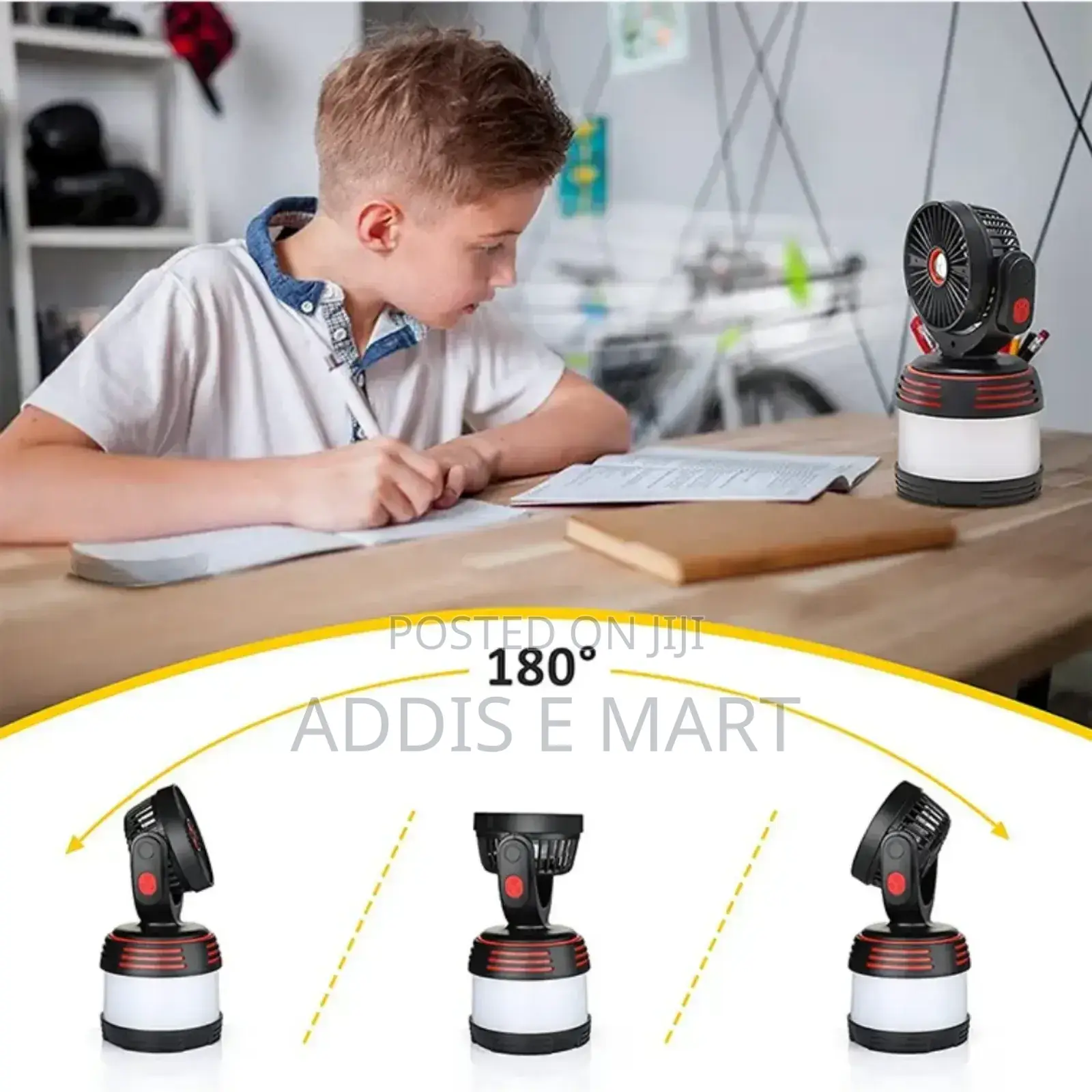 2in1 Fan With Camping Light