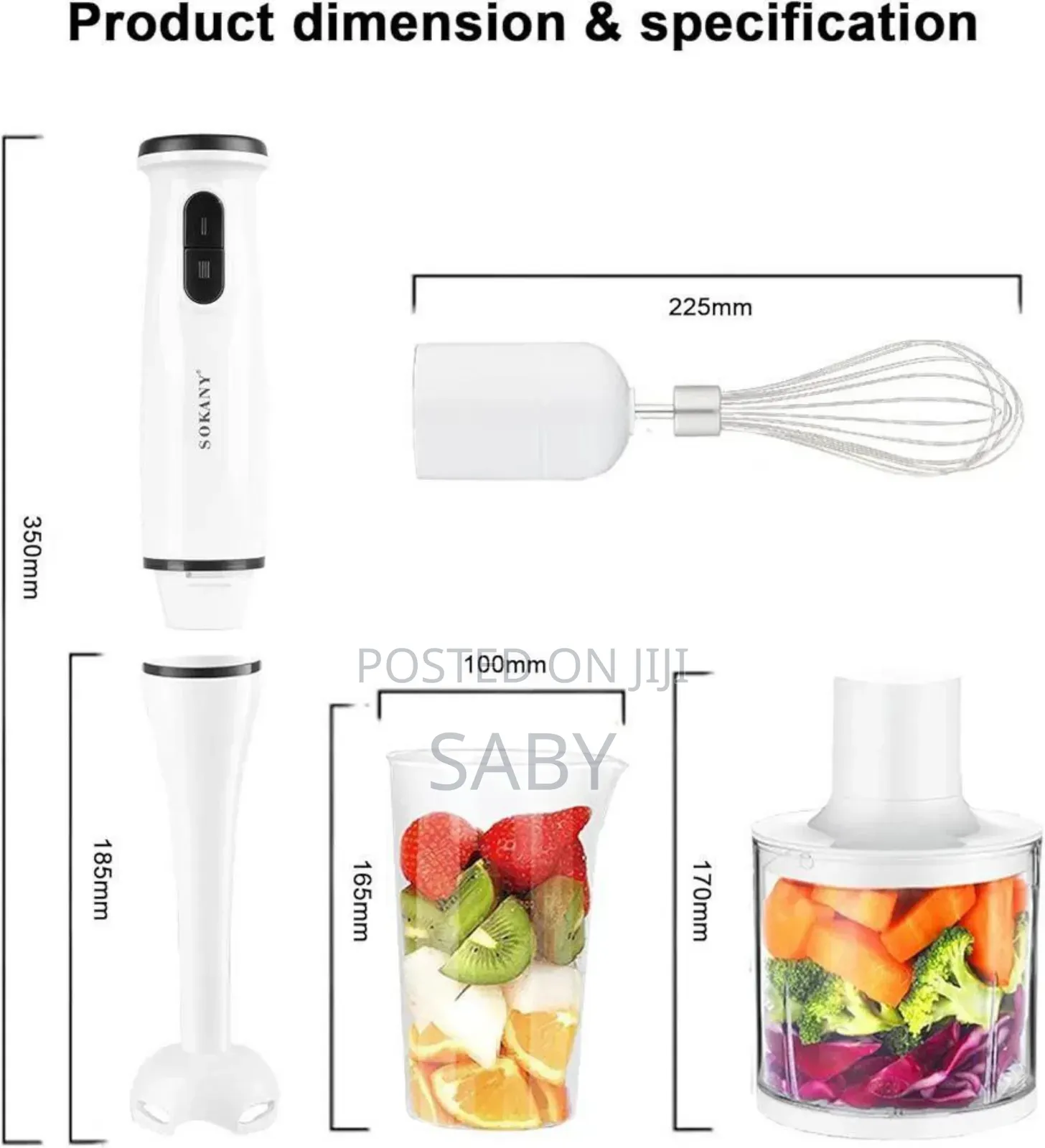 ሶካኒ 4 in 1 Hand Blender
