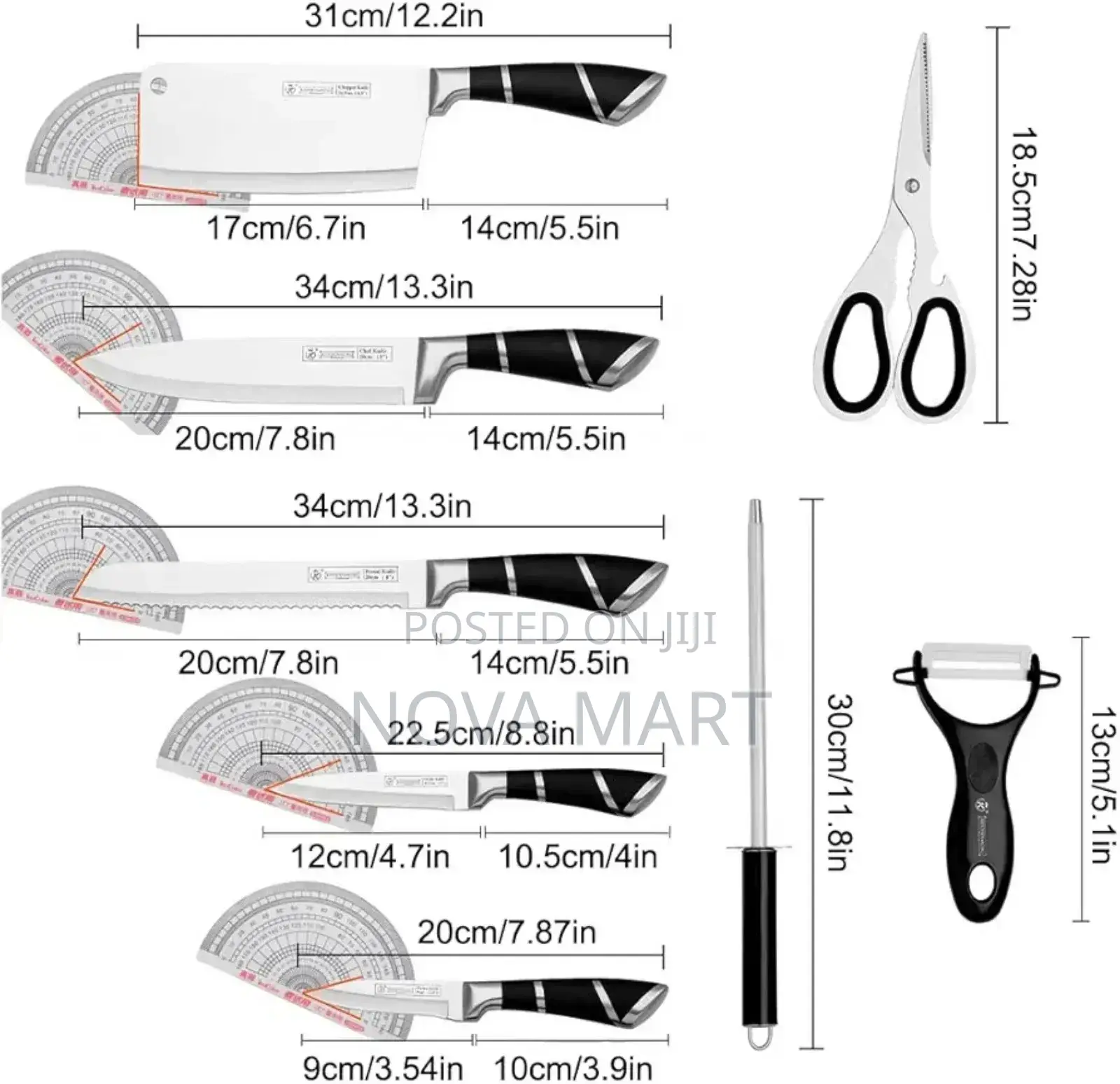 Kitchen Knife (9pcs)