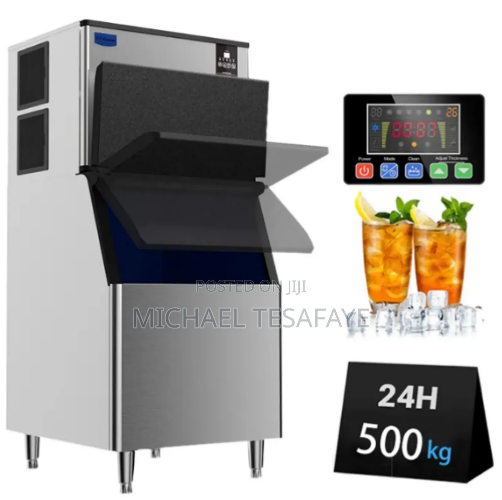 የበረዶ ማምረቻ ማሽን Commercial Ice Maker Machine በተለያየ የመጠን አማራጭ