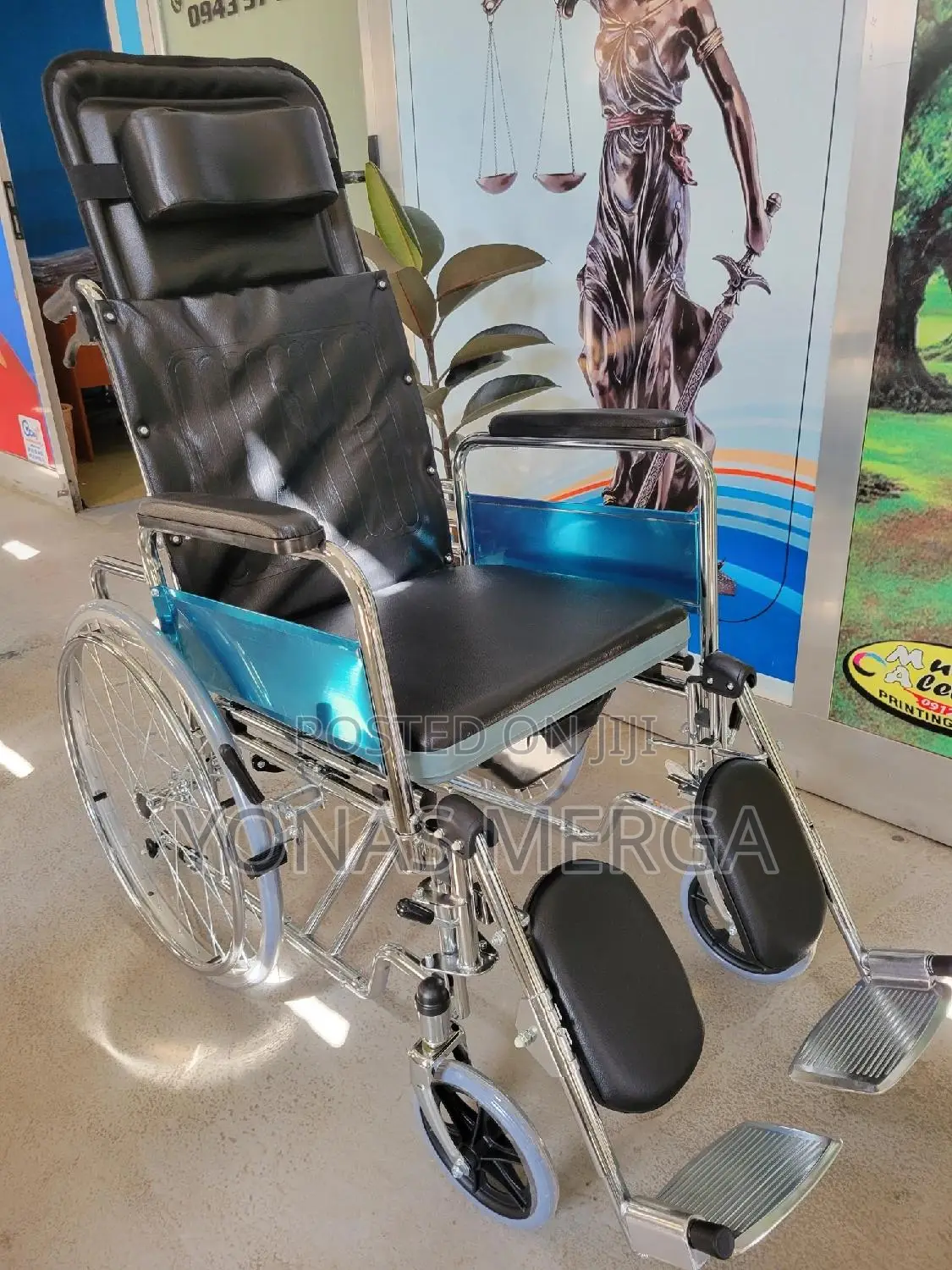 Toilet Wheelchair٧(Mild Steel) Frame٨0wheelchairق4wheelchair