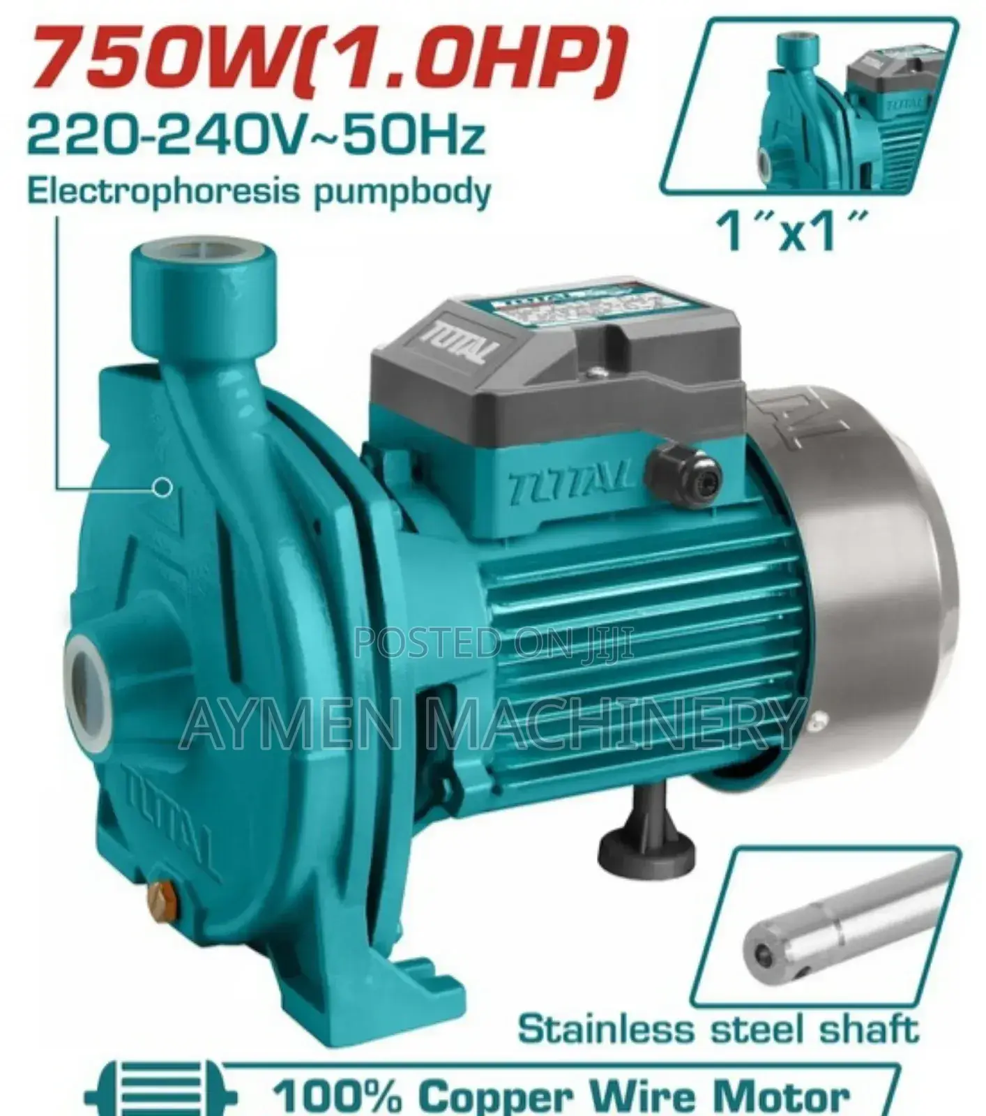 Total 1hp Centrifugal Pump