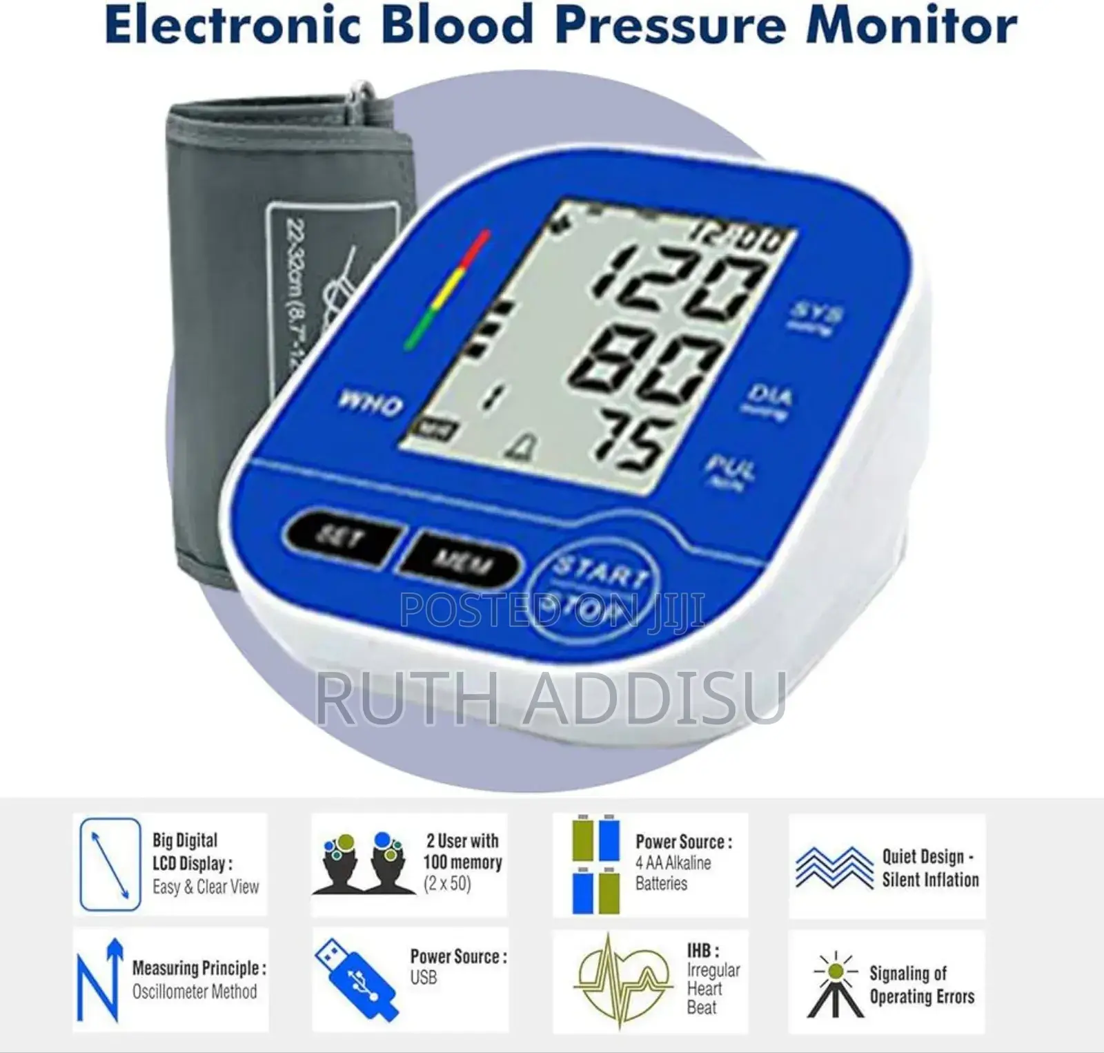 Blood Pressuer Monitor若滿digital Bp Monitor吃飯bp Monitor New