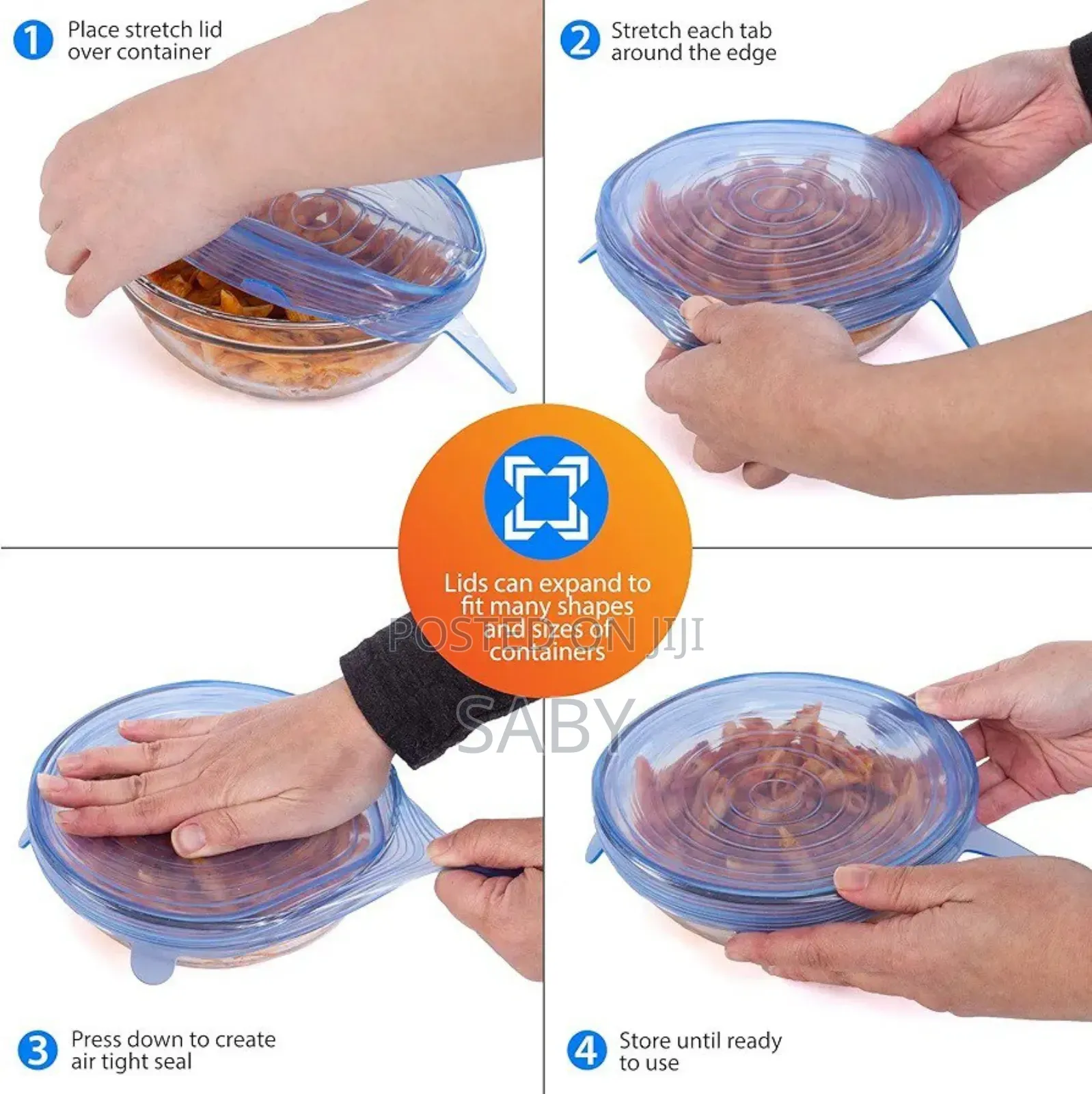 Super Stretch Silicon Lids ( 6 Pack )