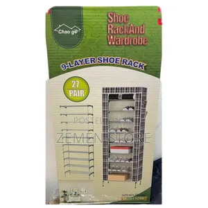 9-Layer Covered Shoe Rack – Fits 27 Pairs