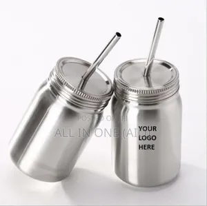 Drinking Jar With Straw