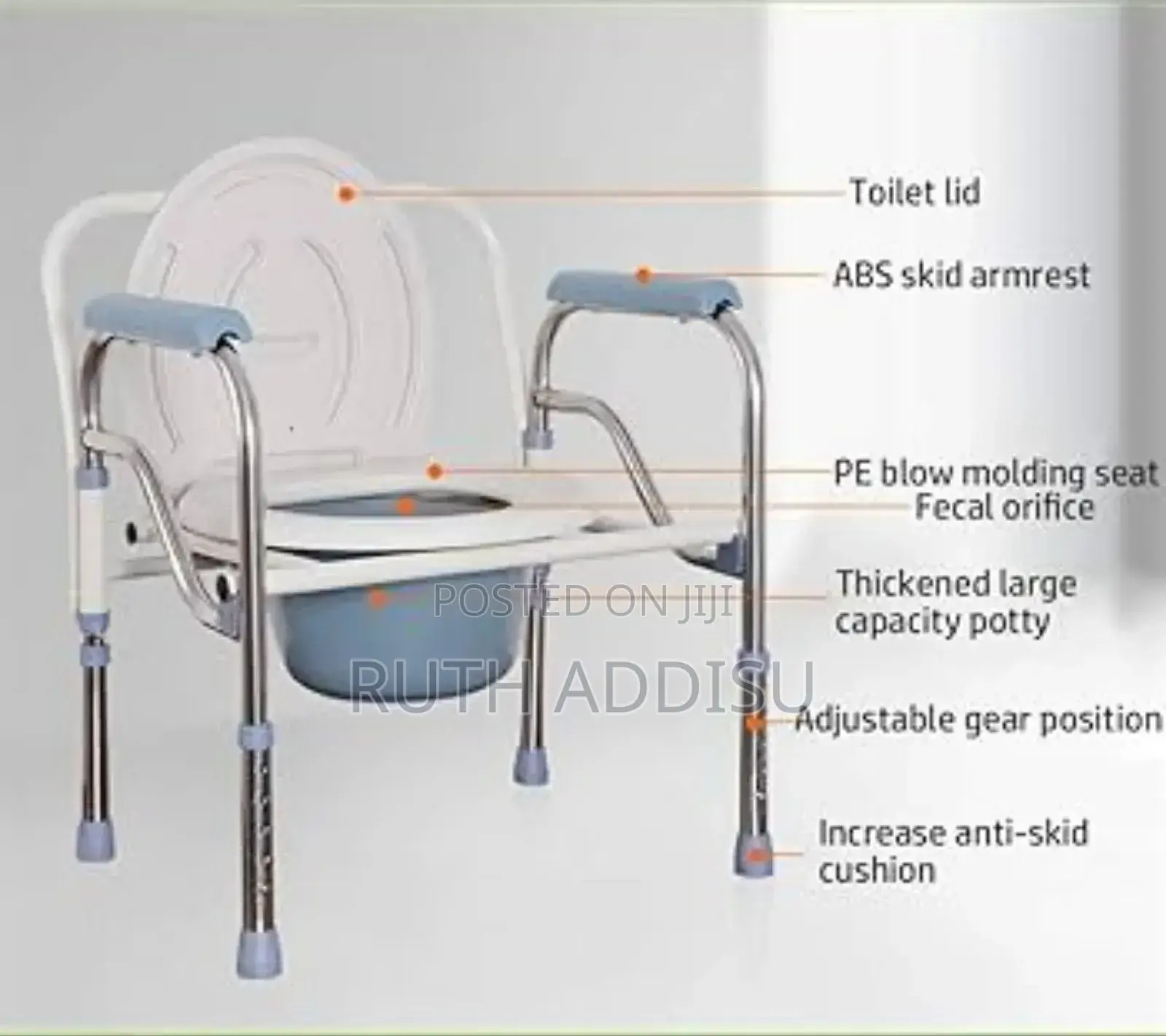 Commode Chair New Medical Toilet Seat Adjustable Height
