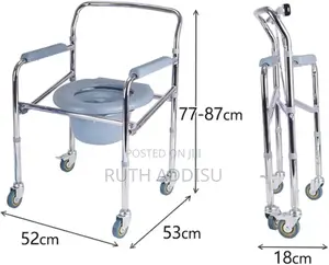 With Wheel Toilet Seat Commode Chair跟隨four Wheel Commode New