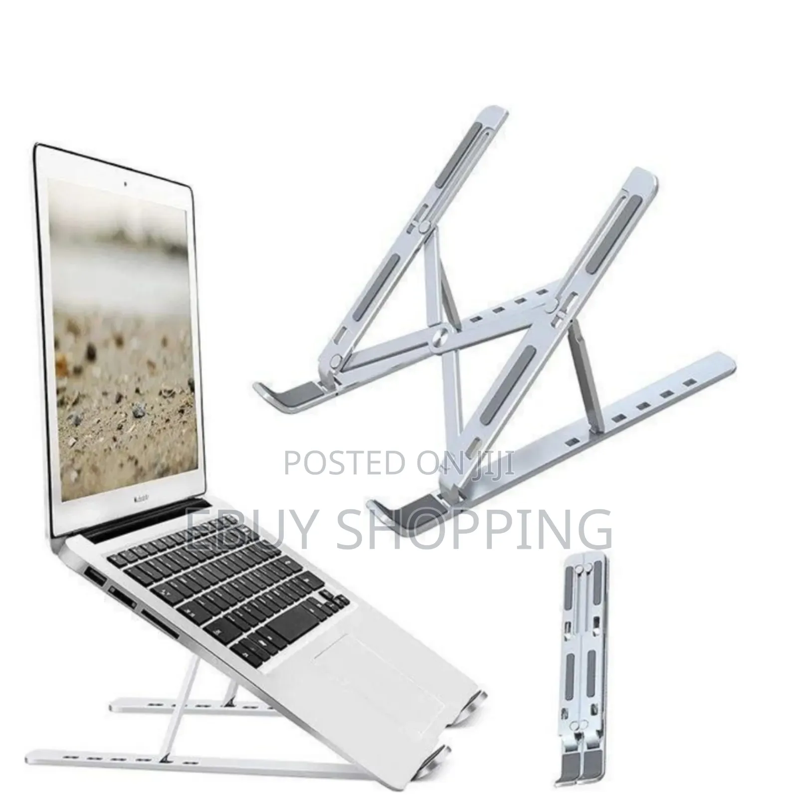 **Durable Metal Laptop Holder – Adjustable Portable!**
