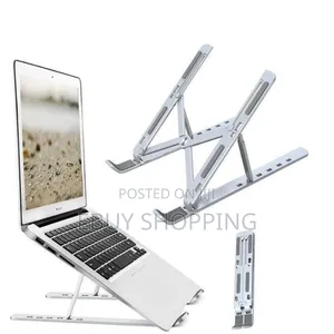 Photo - **Durable Metal Laptop Holder – Adjustable Portable!**