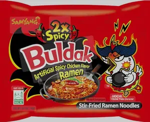 2x and 3x Spicy Buldak Korean Noodles