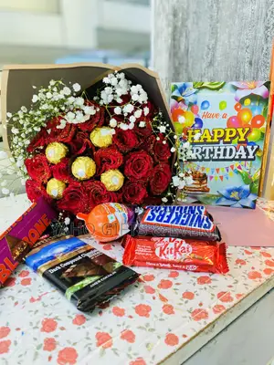 More Chocolate And Flower Gift
