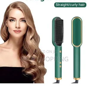 **"Ceramic Straight Comb Pro: Damage-Free, Sleek Results"**