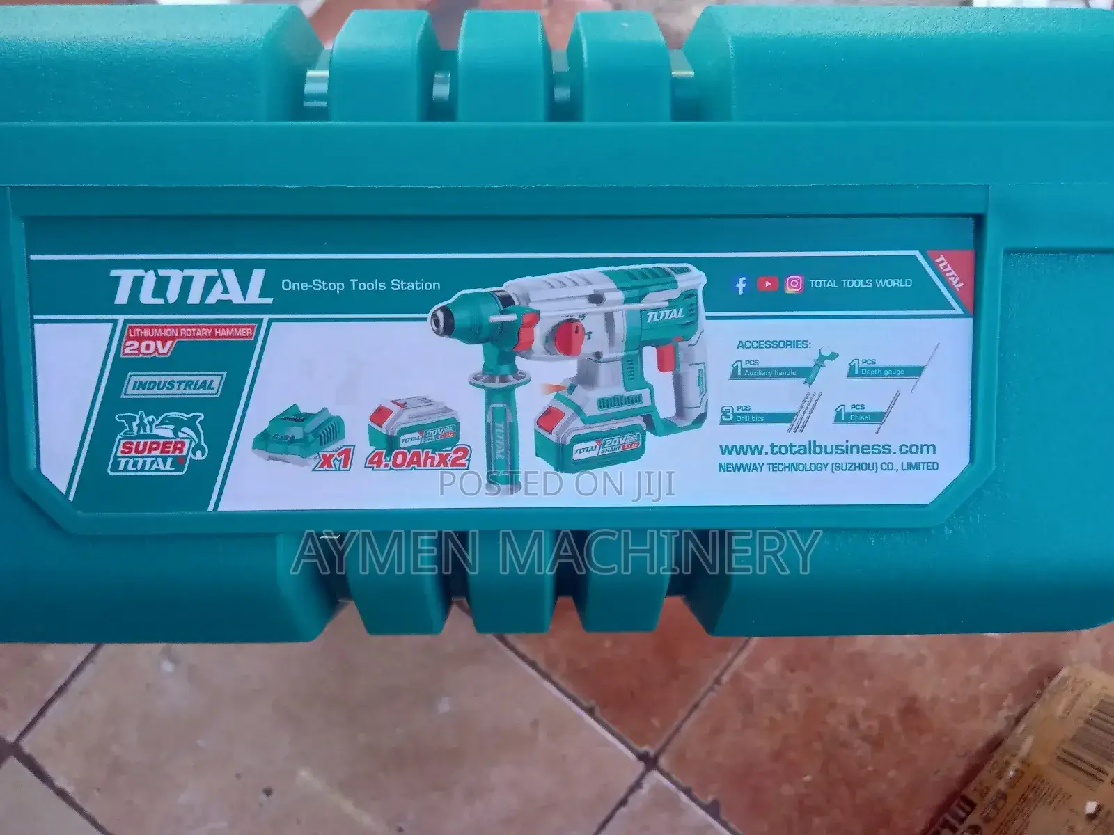 Total Chargeable Hammer Drill በባትሪ የሚሰራ ኮንክሪት ድሪል