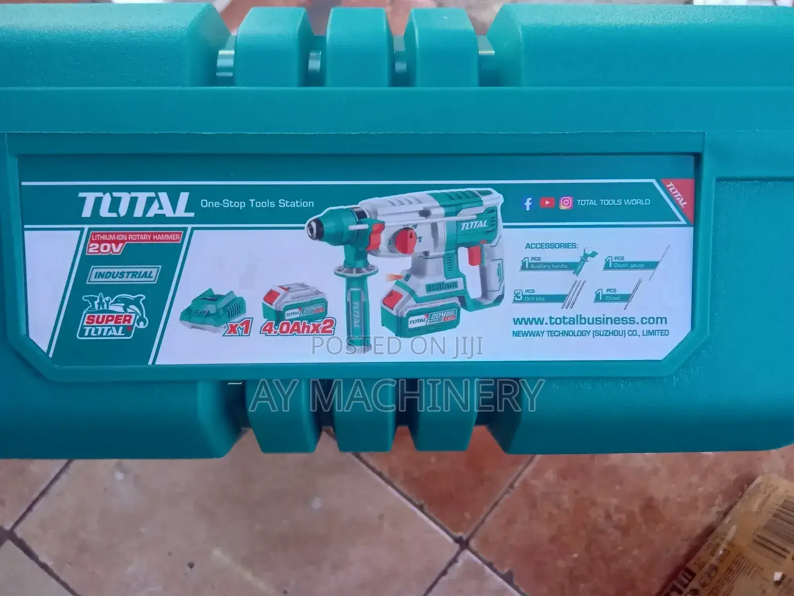 Total Chargeable Hammer Drill በባትሪ የሚሰራ ኮንክሪት ድሪል