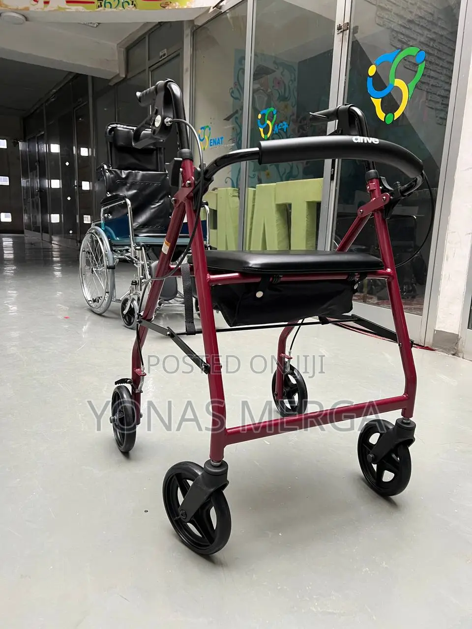Walker፩ةwalker With Seatعpremium Seat Walker 6"- Petite Red