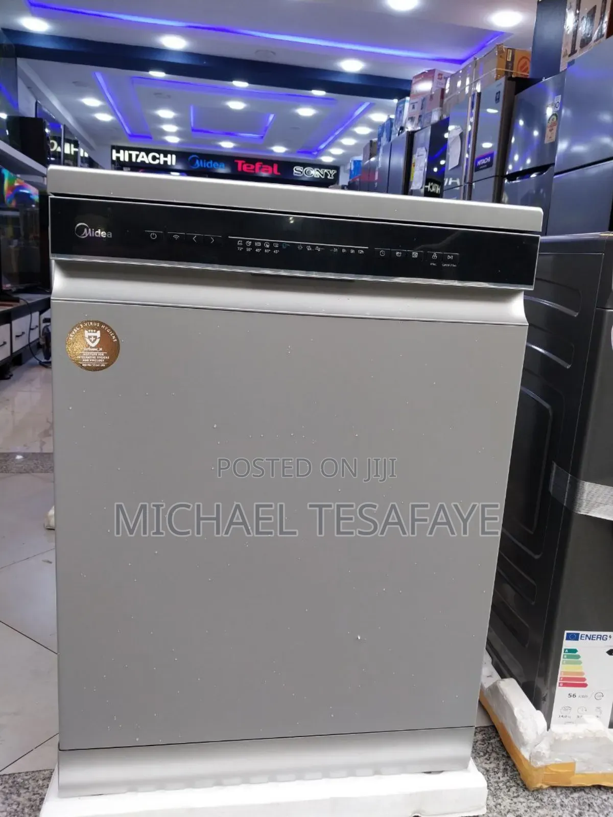 Midea Dishwasher 10 Programs Wifi Capacity 14 Dish 3 Shelves