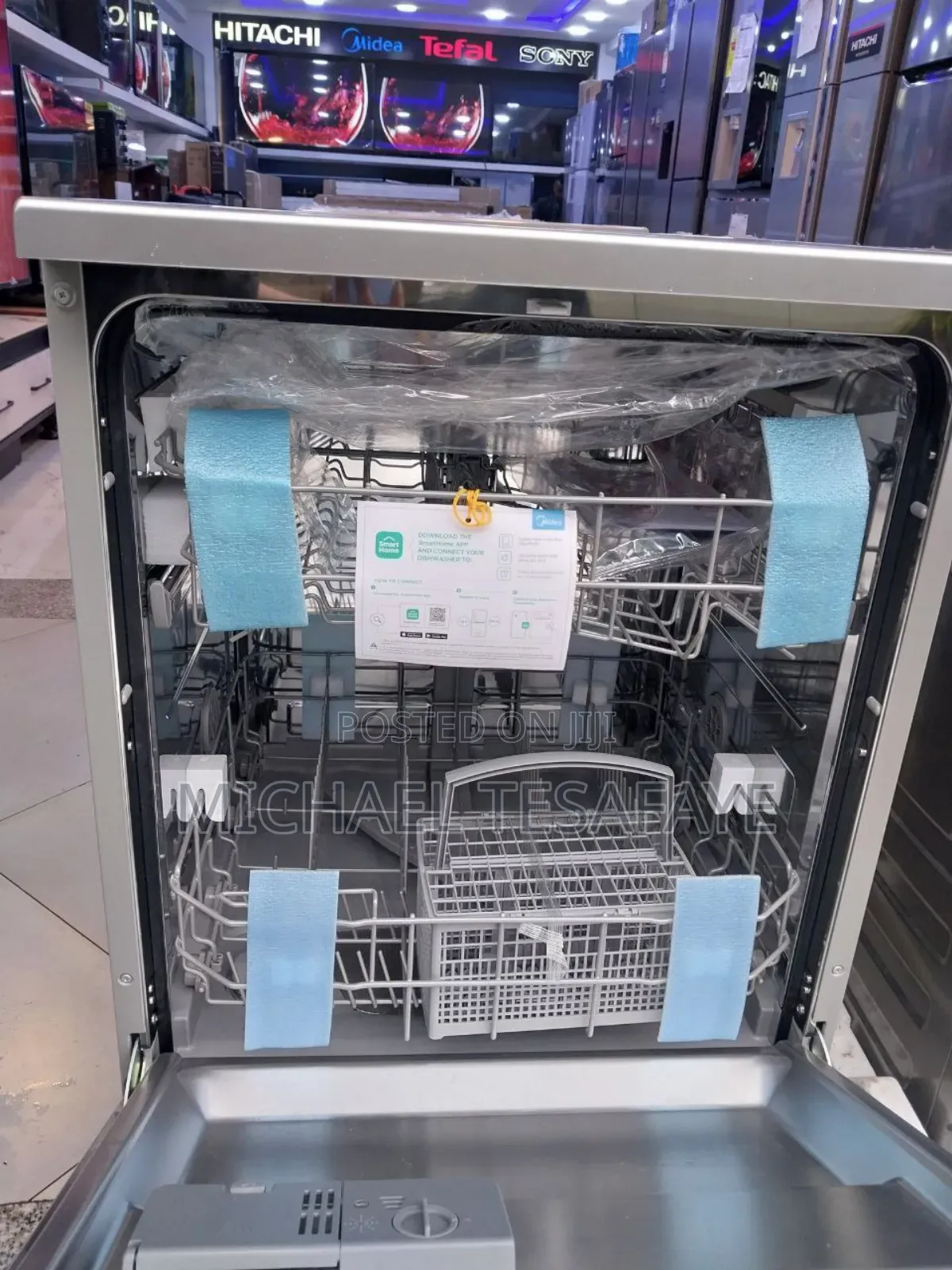 Midea Dishwasher 10 Programs Wifi Capacity 14 Dish 3 Shelves