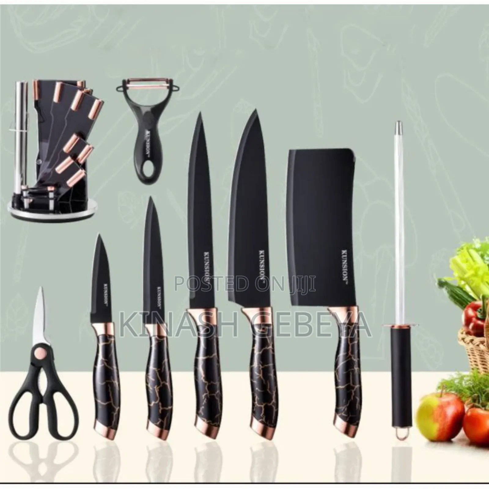 9pcs Stainless Steel Knife Set
