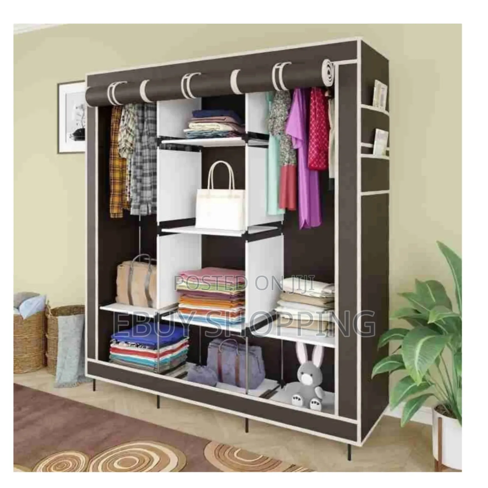 **Durable Steel Frame Wardrobe for Home Aesthetics**