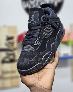 Jordan 4 Black Cat High Master Quality Smooth Sneakers