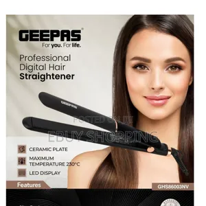 Photo - **Professional-grade Flat Iron – For All Hair Types**