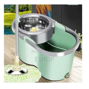 Photo - Compact, Multi-Surface Mop With Splash-Free Drainage"