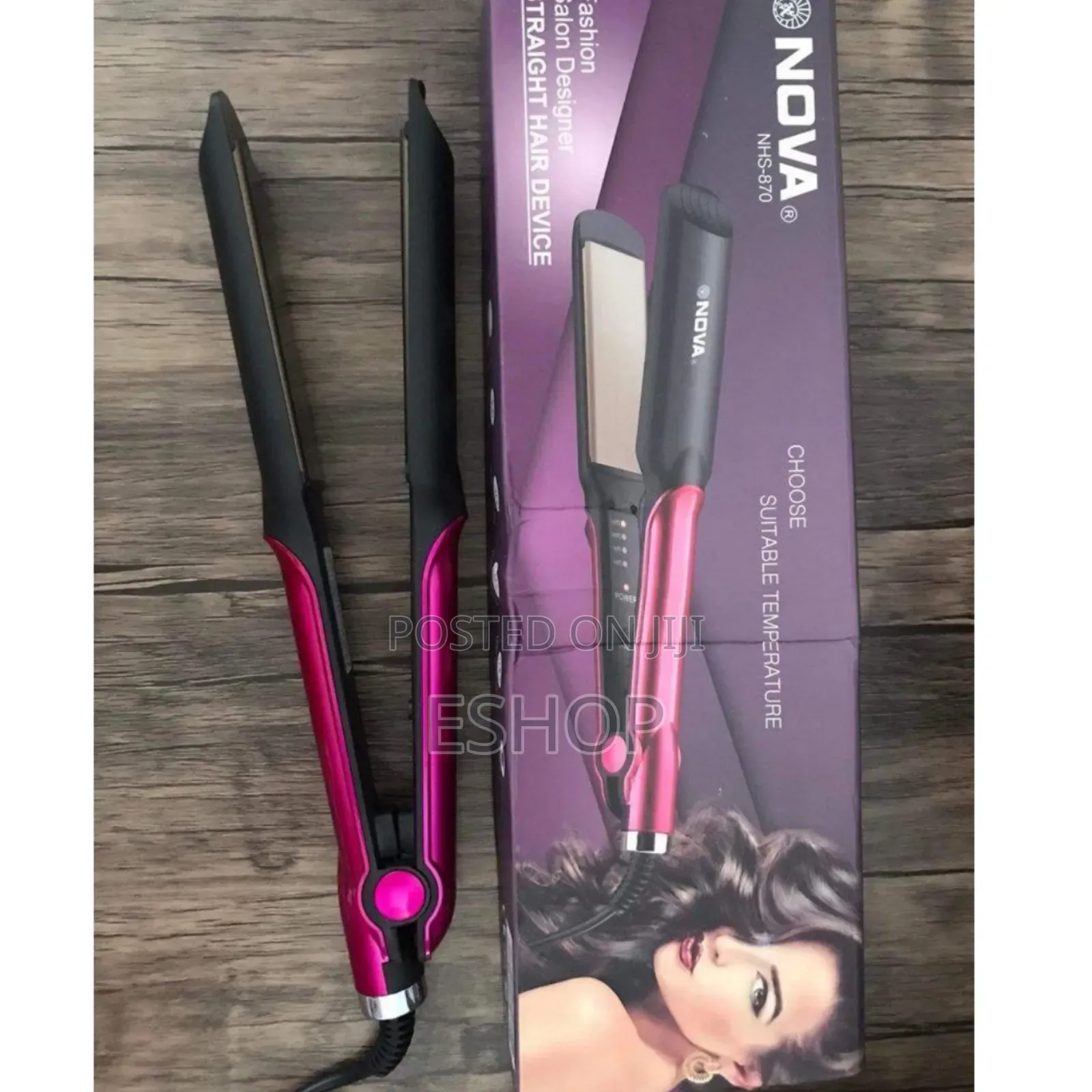 ከ160-220° የሙቀት መቆጣጠሪያ ያለዉ Nova የፀጉር ፔስትራ