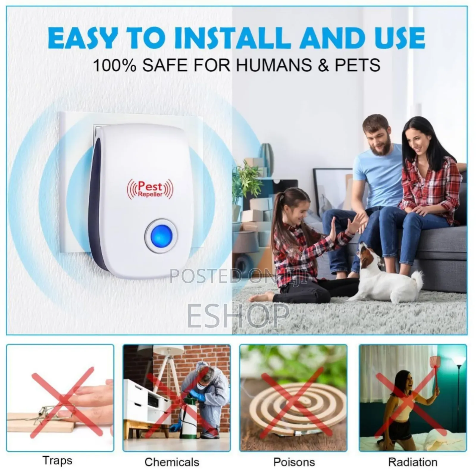 **Pestfree Pro: Wall-Mounted, Noise-Free Solution**