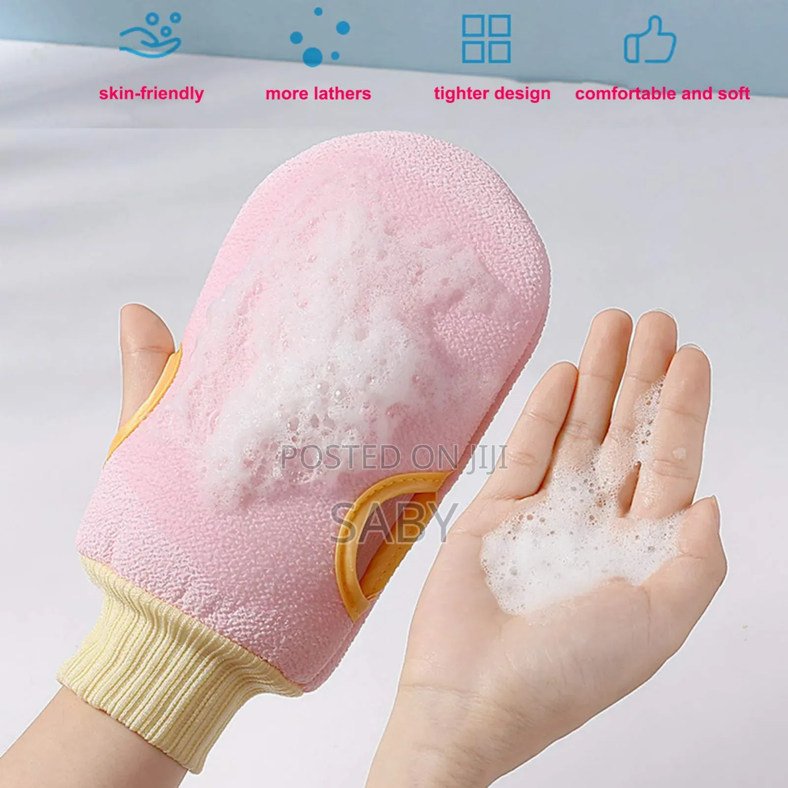 2pcs Exfoliating Bath Scrub Glove