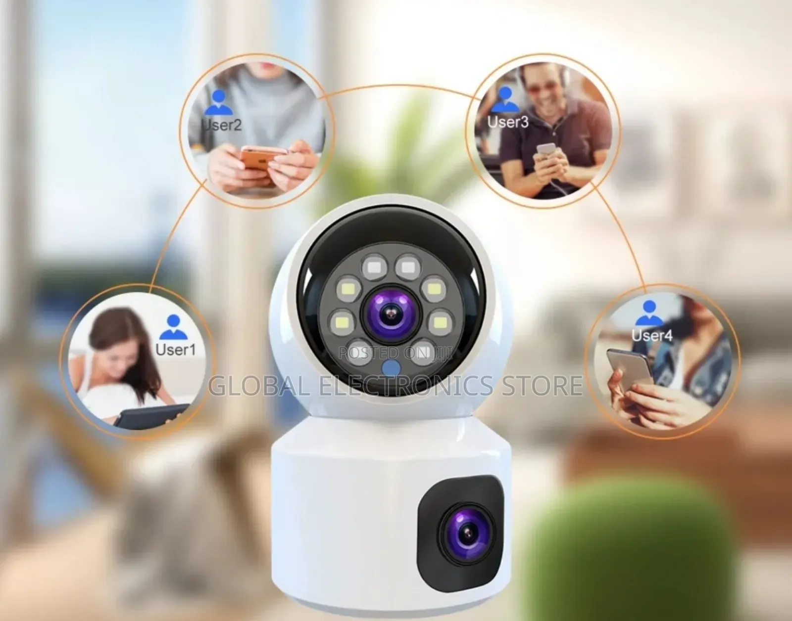 ሲም ካርድ የሚቀበል 2 Lens ያለው CCTV Camera
