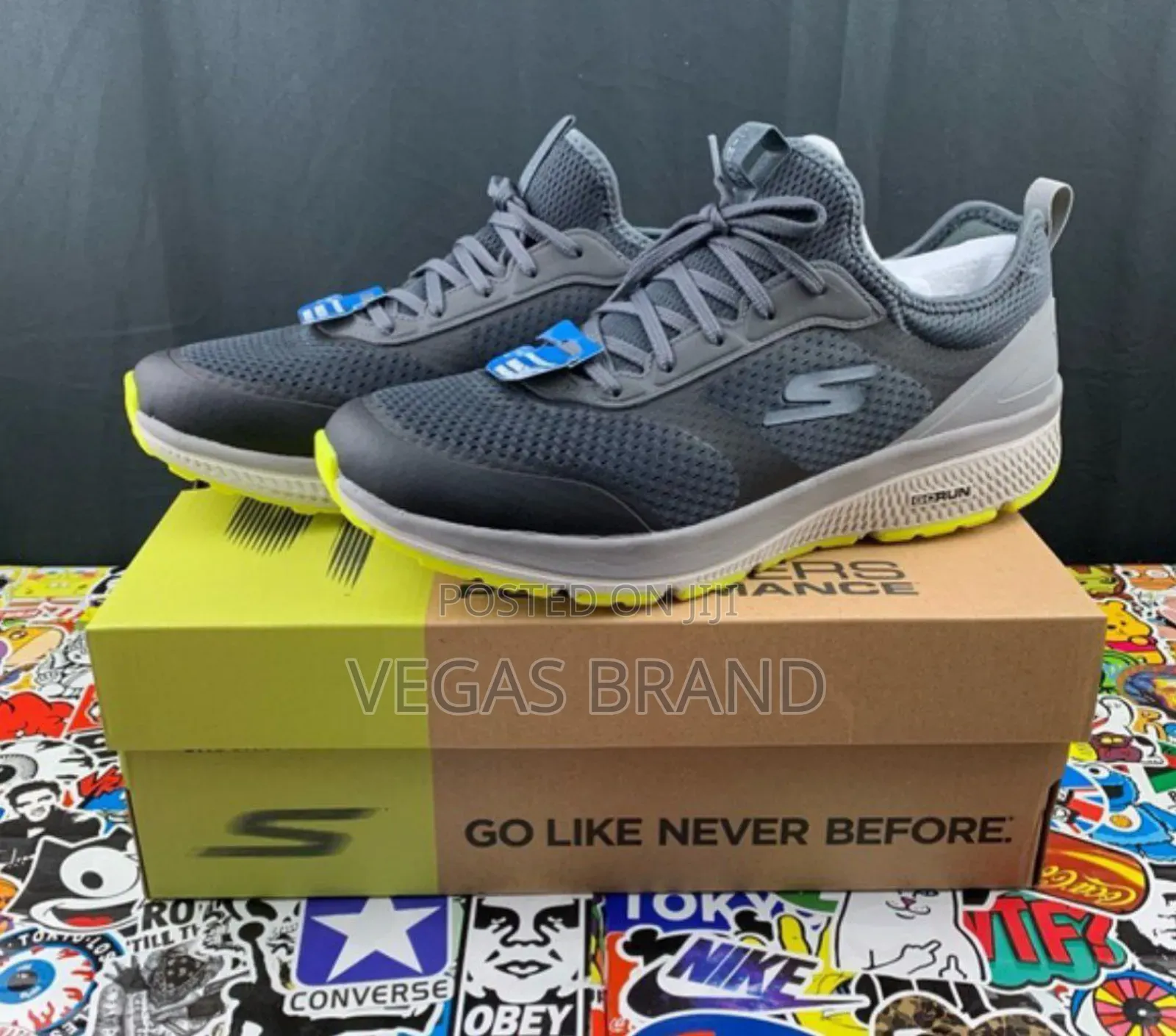 Sketchers Go Run Consistent Light Gray Master Quality Shoes