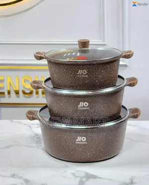 Jiomarble Coated Granite Casserole Cookware Set