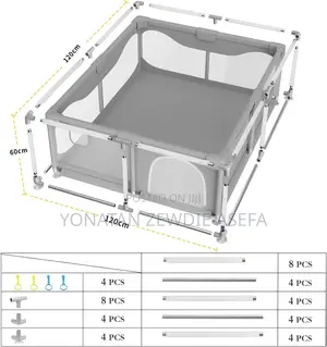 Sky-Touch Baby Playpen With 100 Colorful Ocean Balls