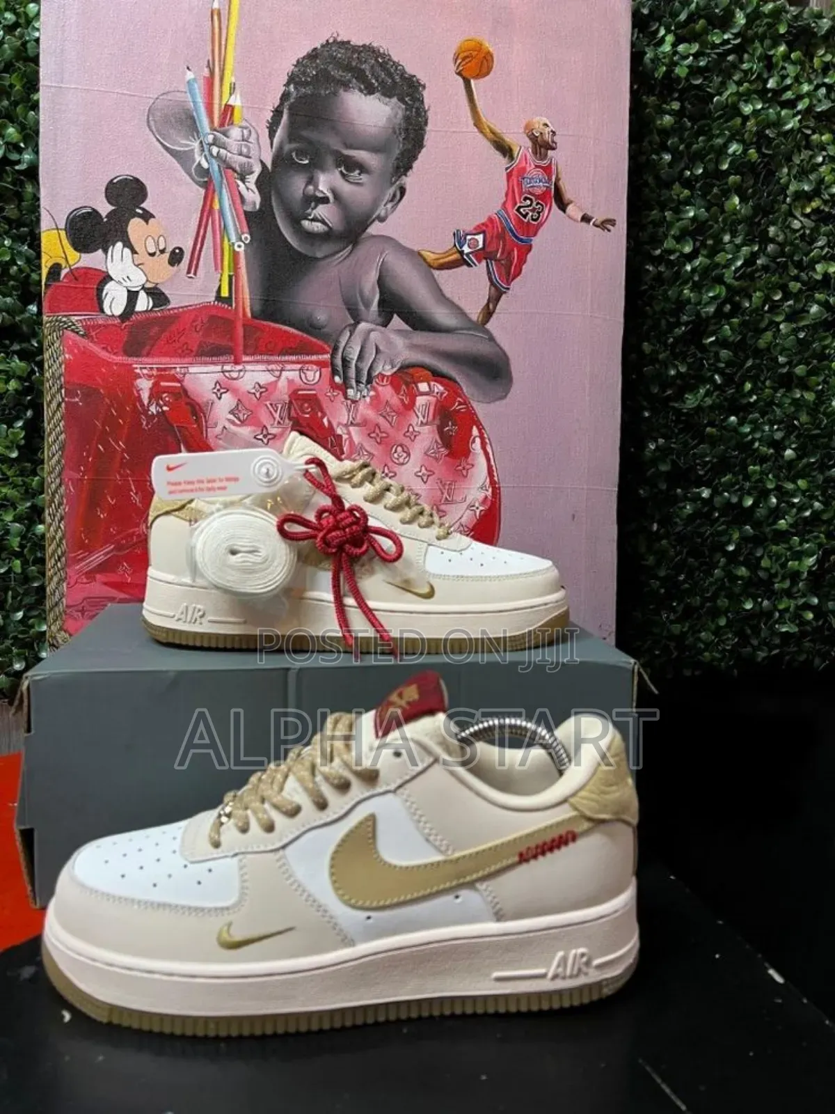 Nike Air Forces Gold High Master Quality Smooth Shoes for Yo