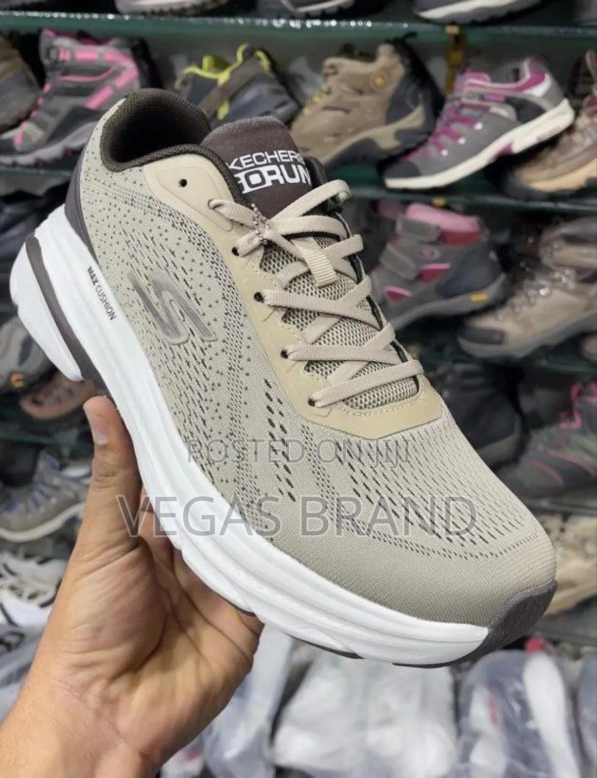 Sketchers Max Cushioning Silver Master Quality Shoes