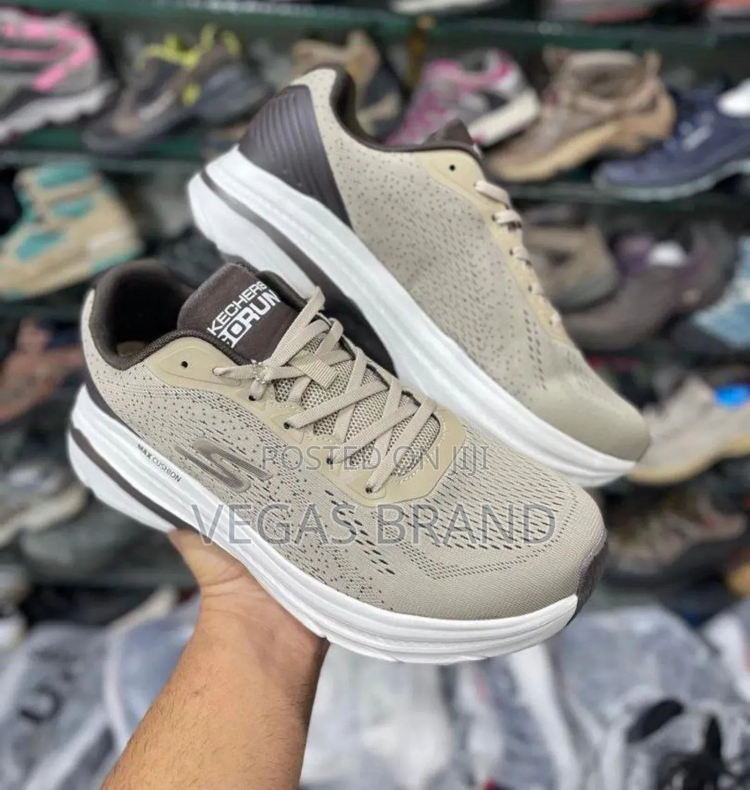 Sketchers Max Cushioning Silver Master Quality Shoes