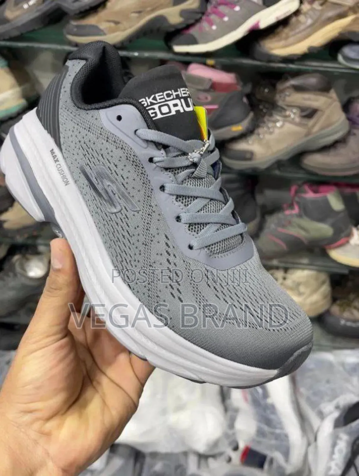 Sketchers Max Cushioning Gray Master Quality Shoes