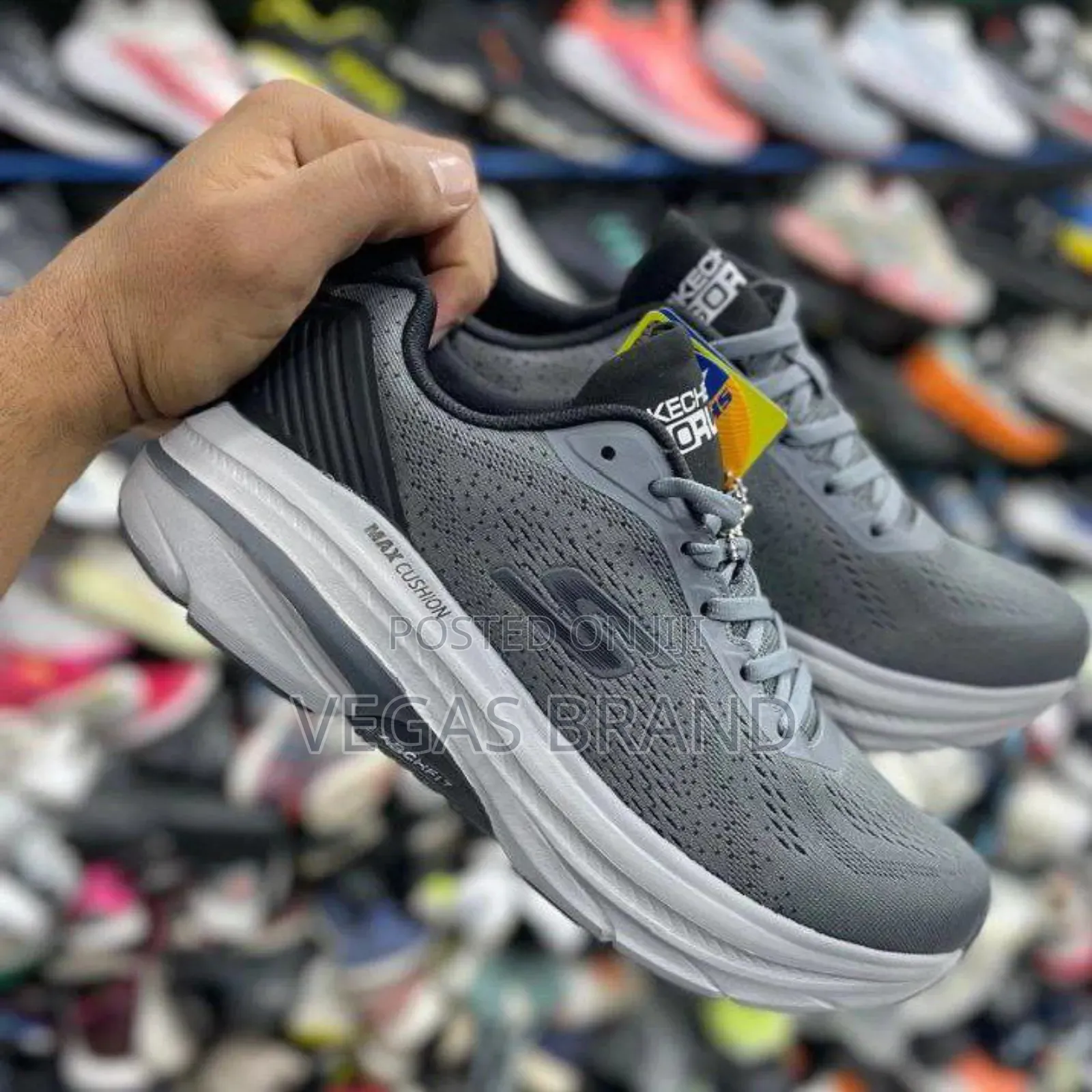 Sketchers Max Cushioning Gray Master Quality Shoes