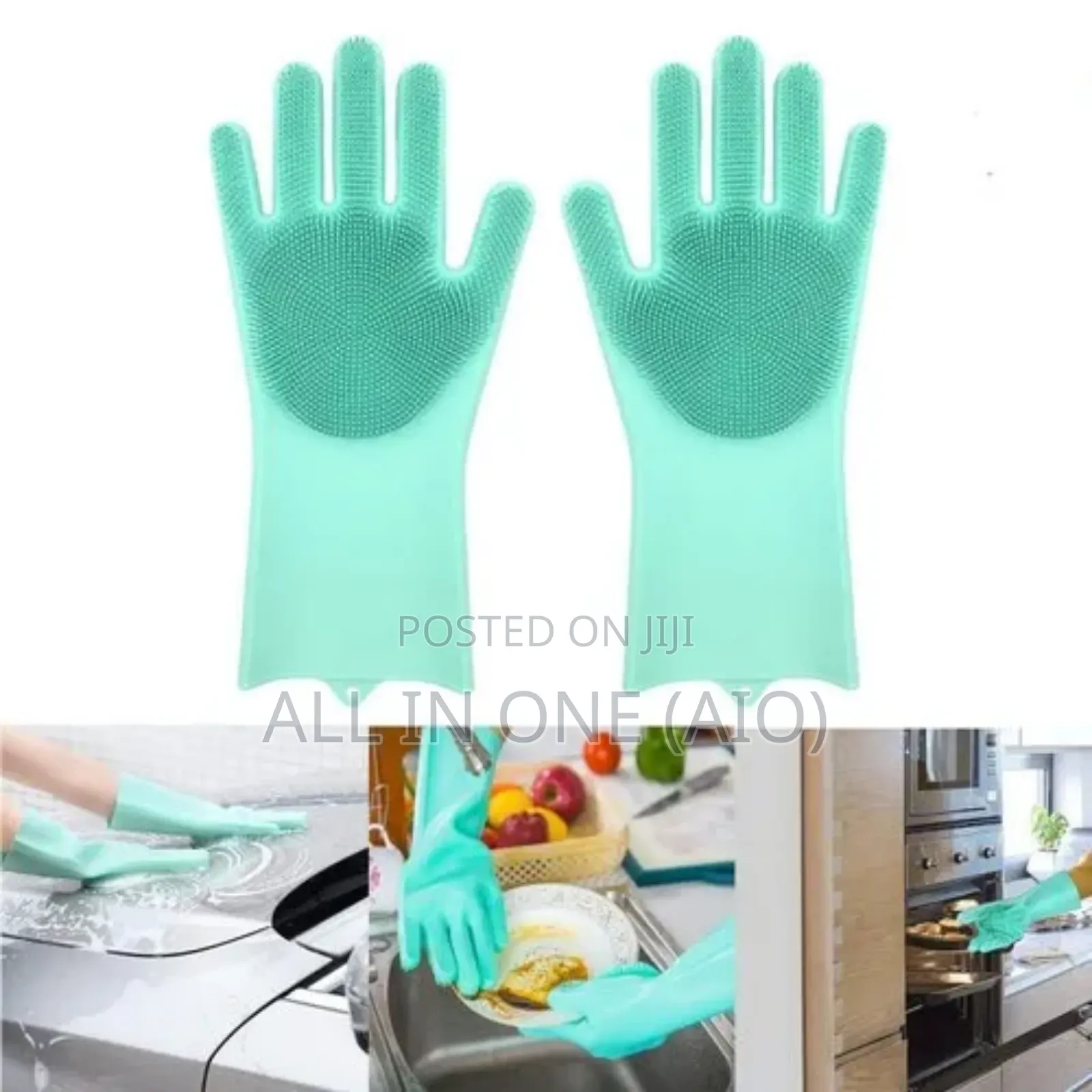  2pcs Silicone Dish Washing Glove