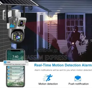 ሲም ካርድ ሚቀበል + በቻርጅ ሚሰራ + Solar Panel Ptz Security Camera